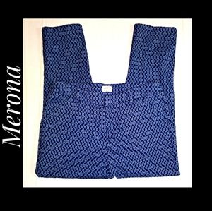 Merona Stretch Extensible Dress Pants Blue Combo